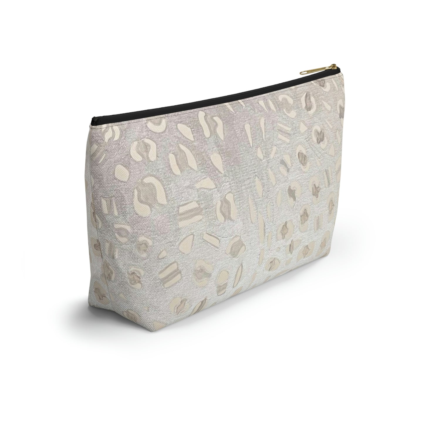 Wing Light Art Designs Silver Leopard Accessory Pouch w T-bottom