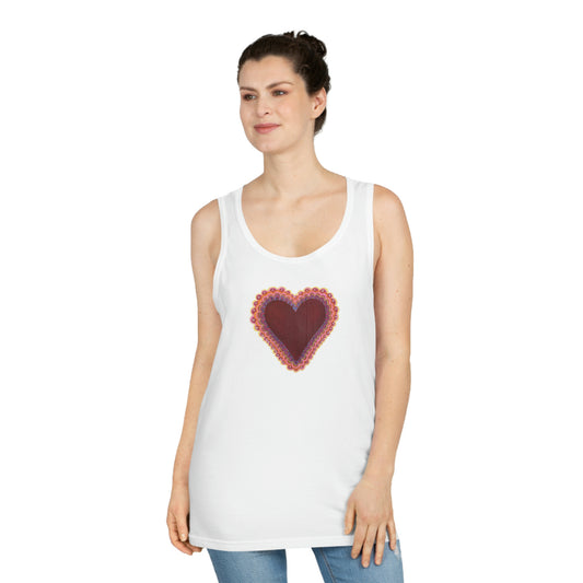 Wing Light Art Designs Frilly Heart Valentine Unisex Softstyle™ Tank Top